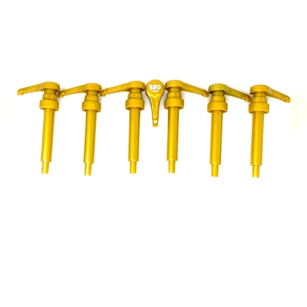 New in package gold syrup pumps 8 pk